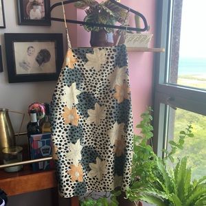 mini patterned slip dress
